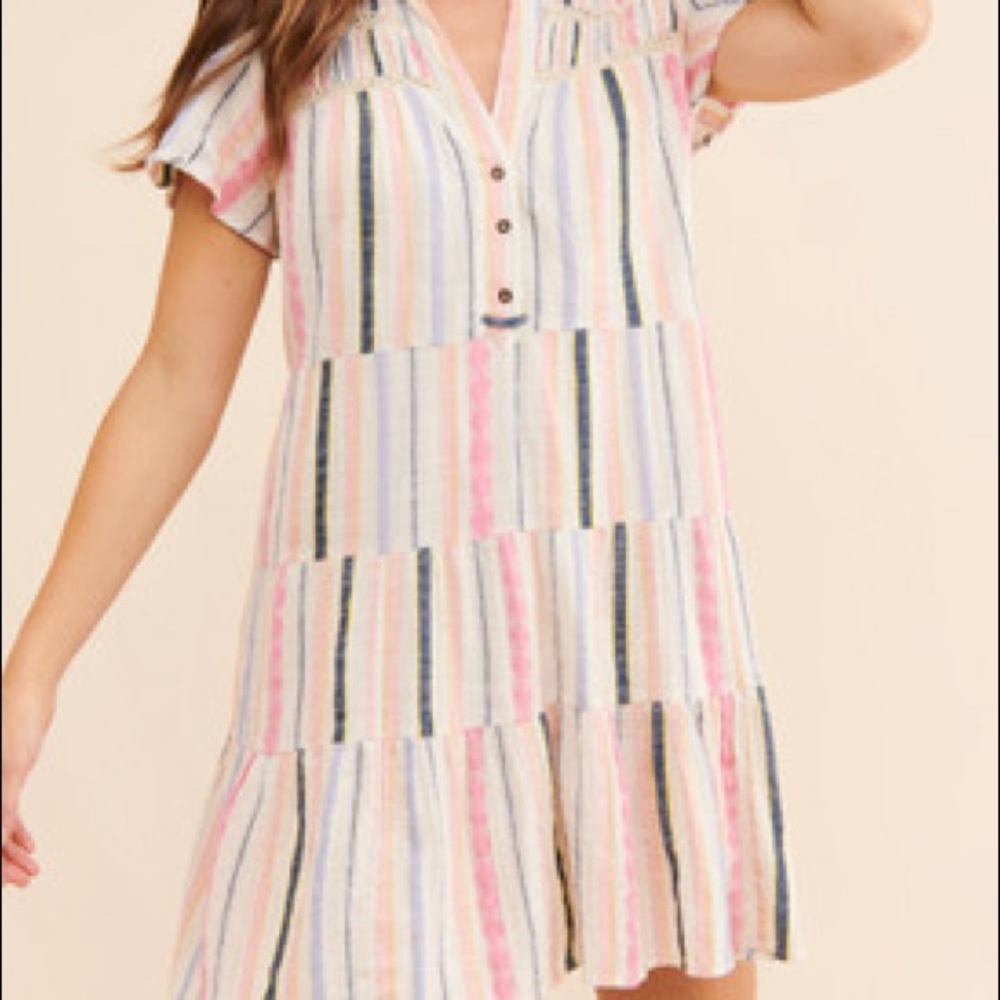 Anthropologie Georgina Shirred Shirtdress